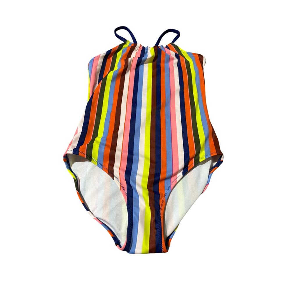 Carters 12 racer back one piece rainbow striped swimsuit nwt perfect